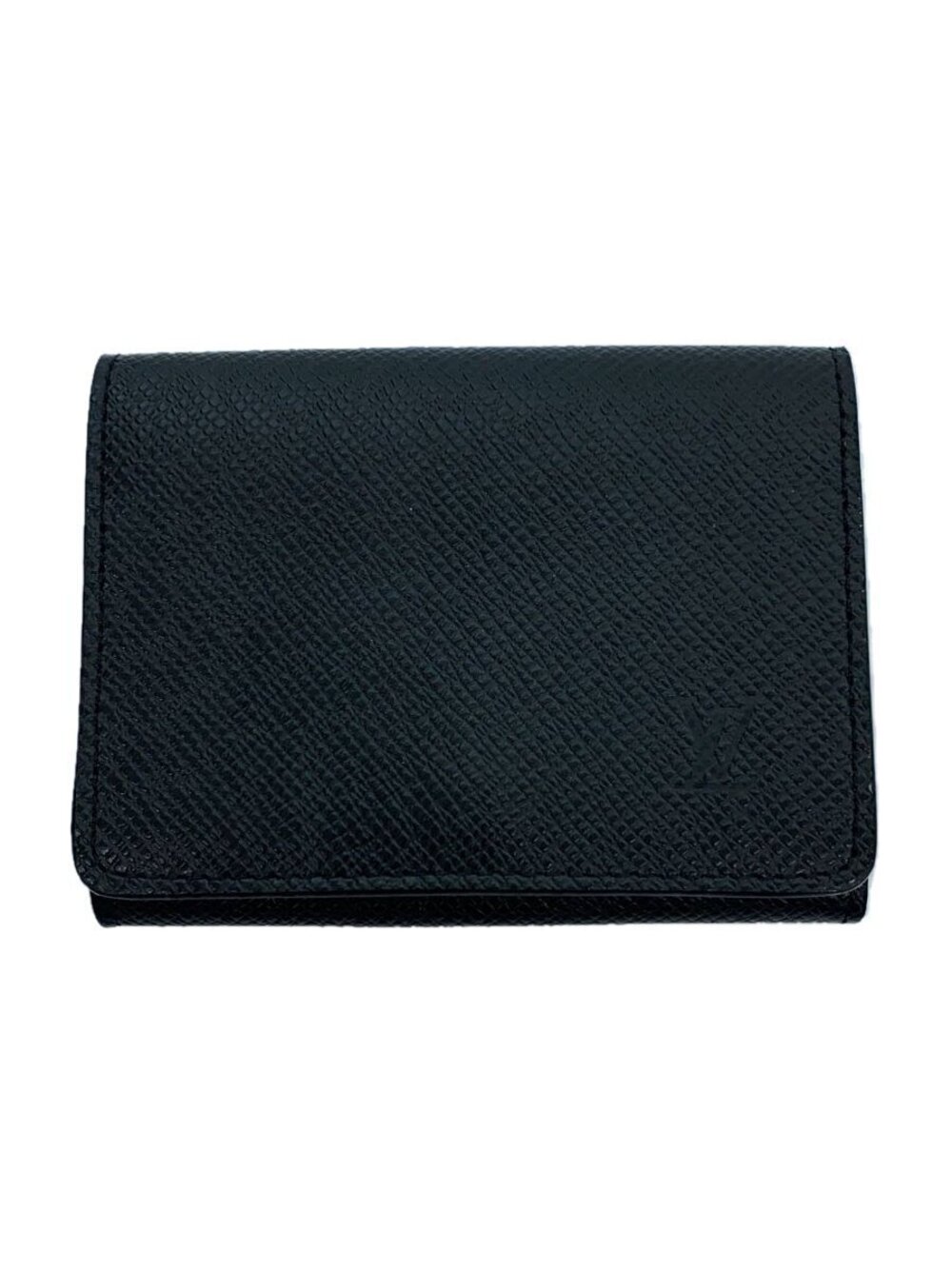 LOUIS VUITTON Envelope Wallet Carte de Visite NM Taiga Black Cowhide